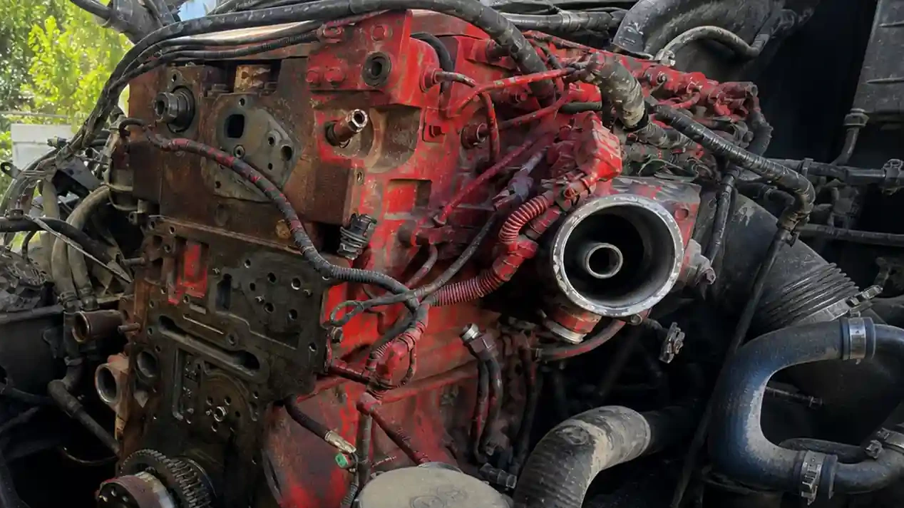 Cummins ISX15 oil leak near the front gear housing: warning signs to watch