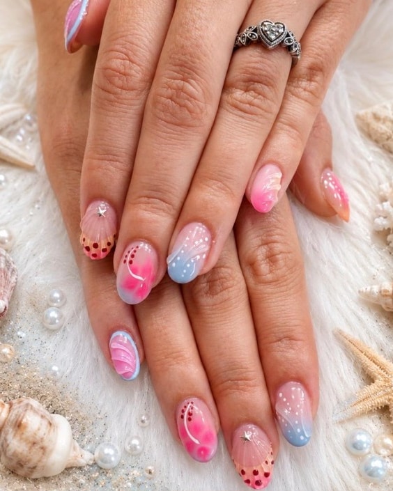 Plan Where Two Nail Colors Blend